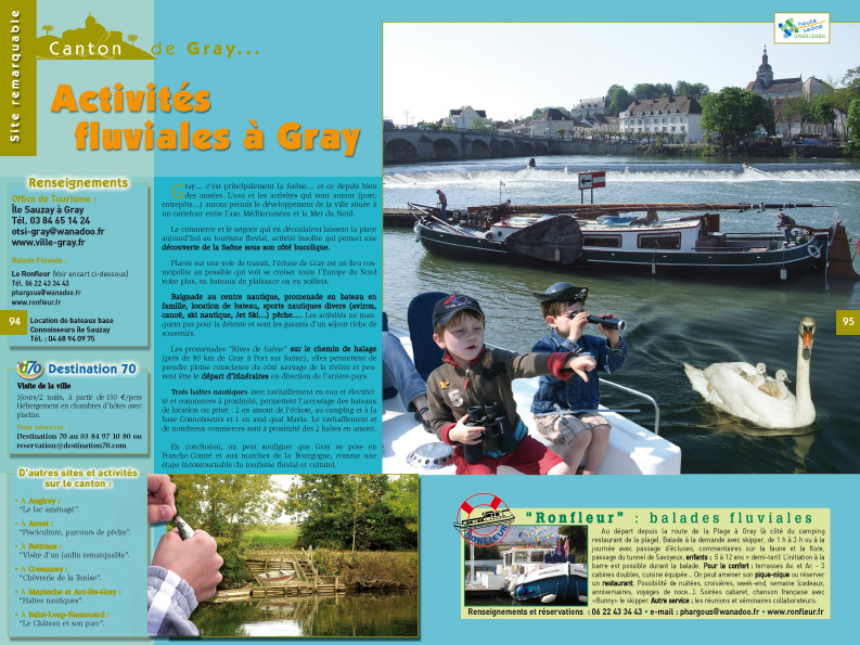 Activités sur la Saône à Gray (70)