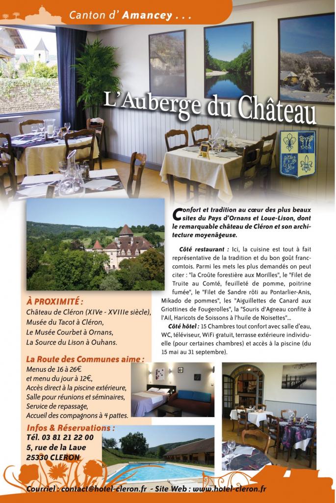 Auberge du Château à Cléron