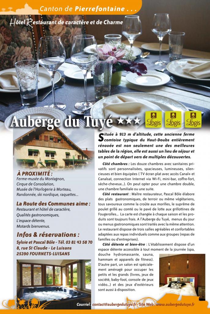 L'auberge du tuyé à Fournets-Luisans