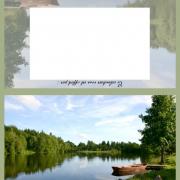 Barque dormante sur l'étang