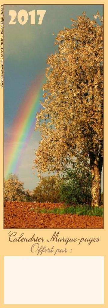 Recto calendrier marque-pages - ref.17-02