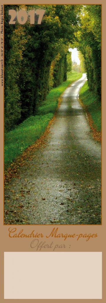 Recto calendrier marque-pages - ref.17-09
