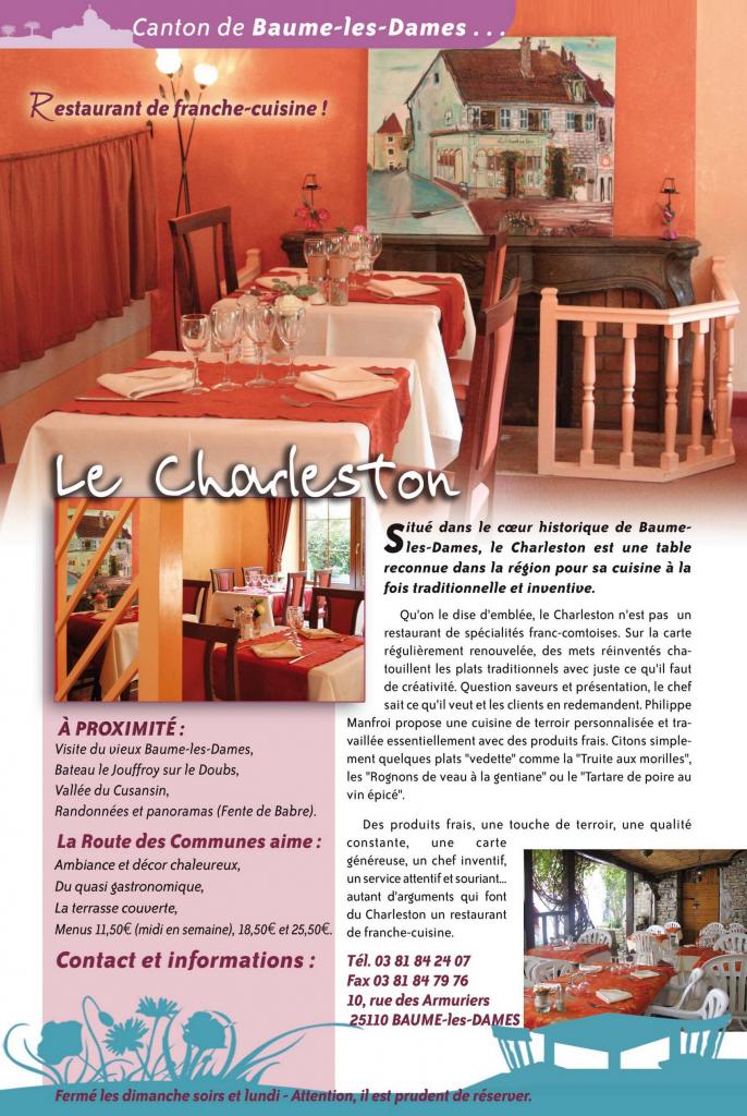 Restaurant Charleston à Baume-les-Dames