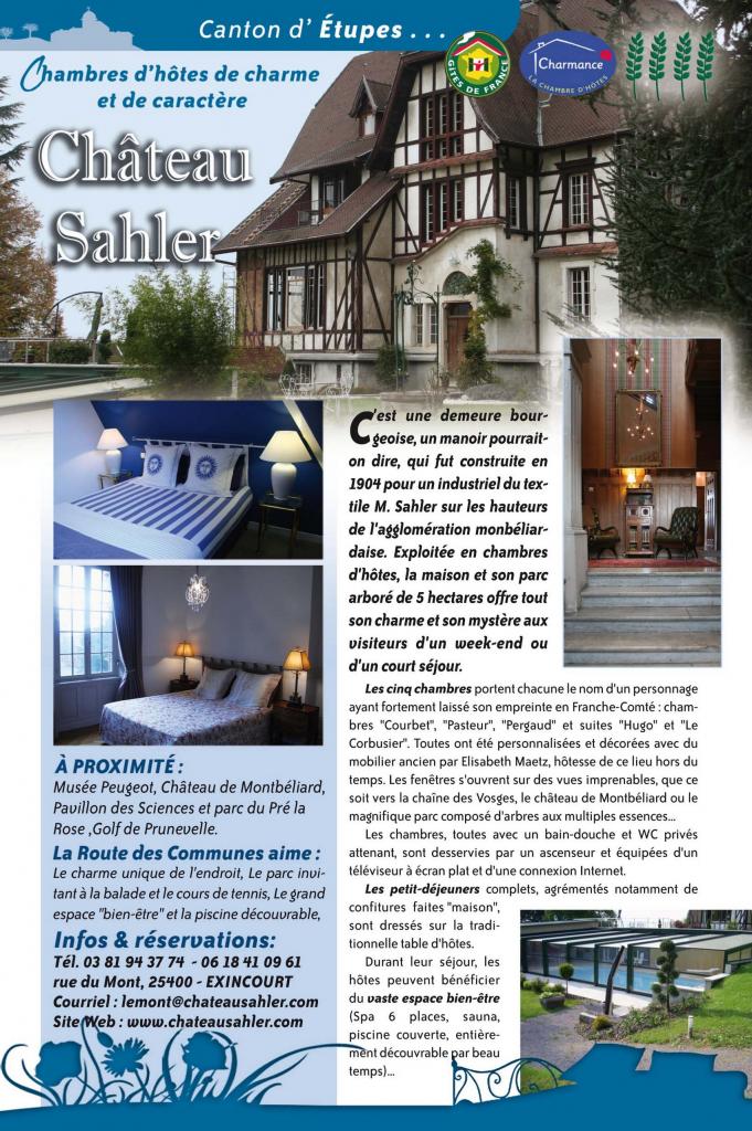 Maison d'Hôtes Château Sahler à Exincourt