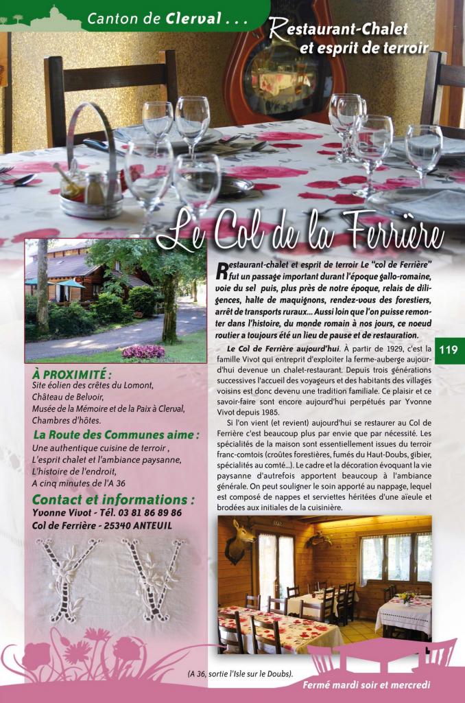 Restaurant Col de Ferrière