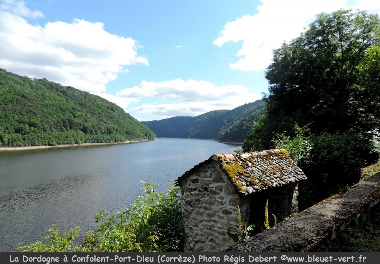 Vue sur la Dordogne depuis l'ancienne église de Confolent-Port-Dieu