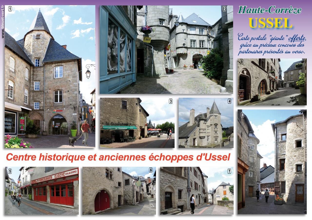 Ussel : centre historique et anciennes échoppes