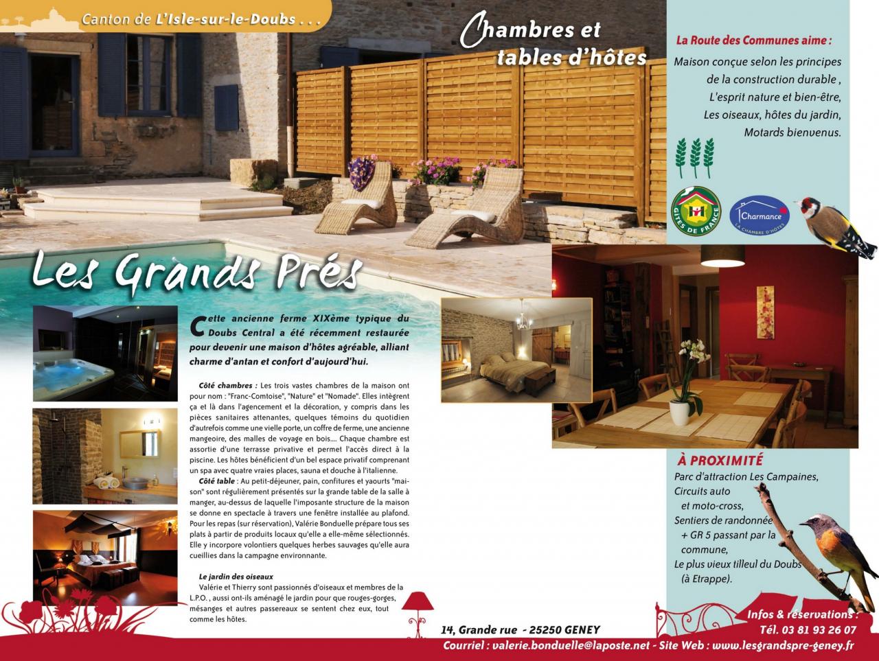 Chambres d'Hôtes les Grands Près