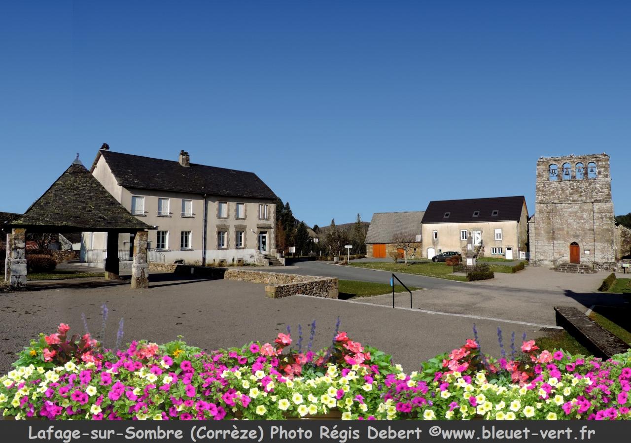 Mairie et église à Lafage sur Sombre