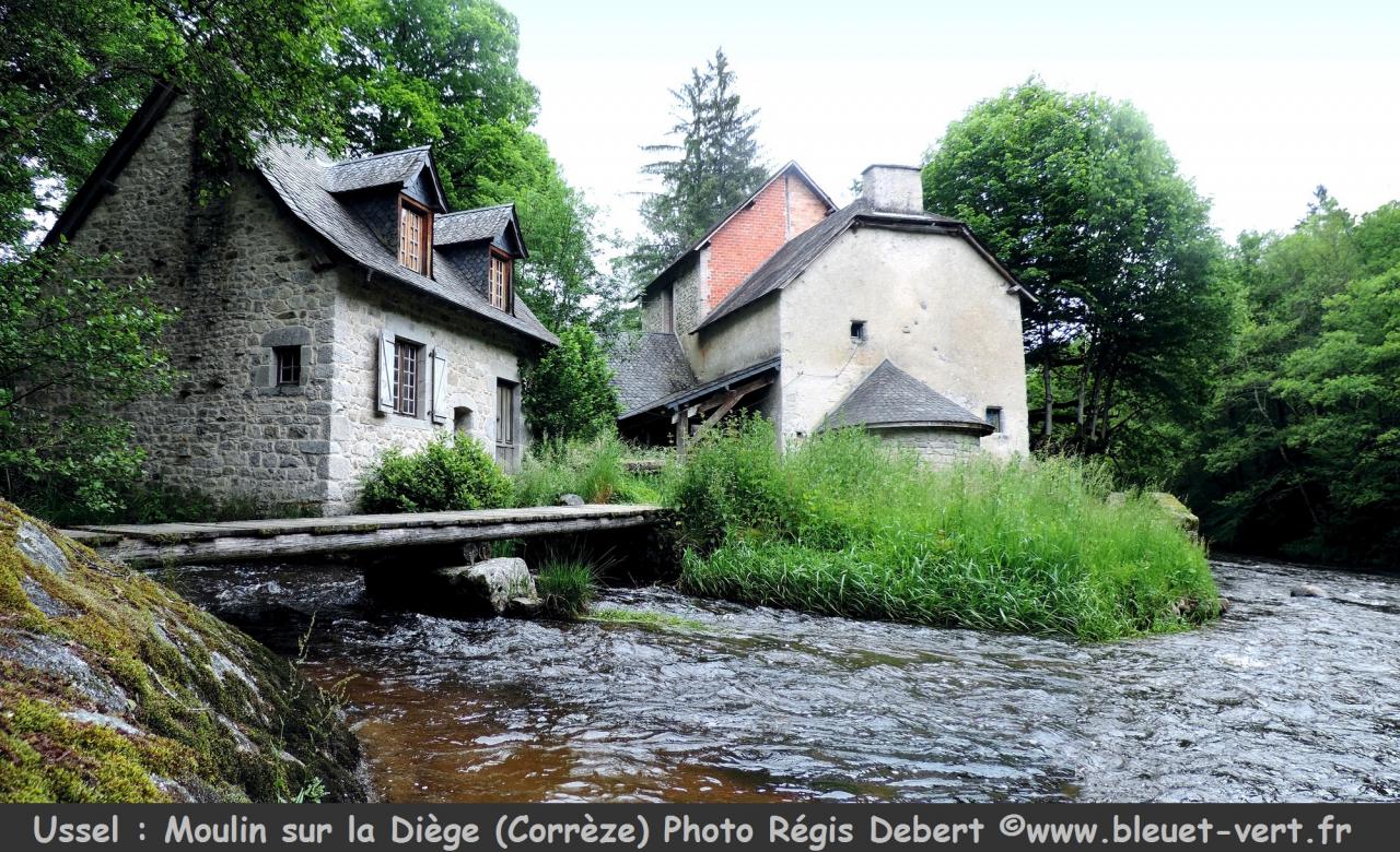 Moulin sur la Diège à Ussel