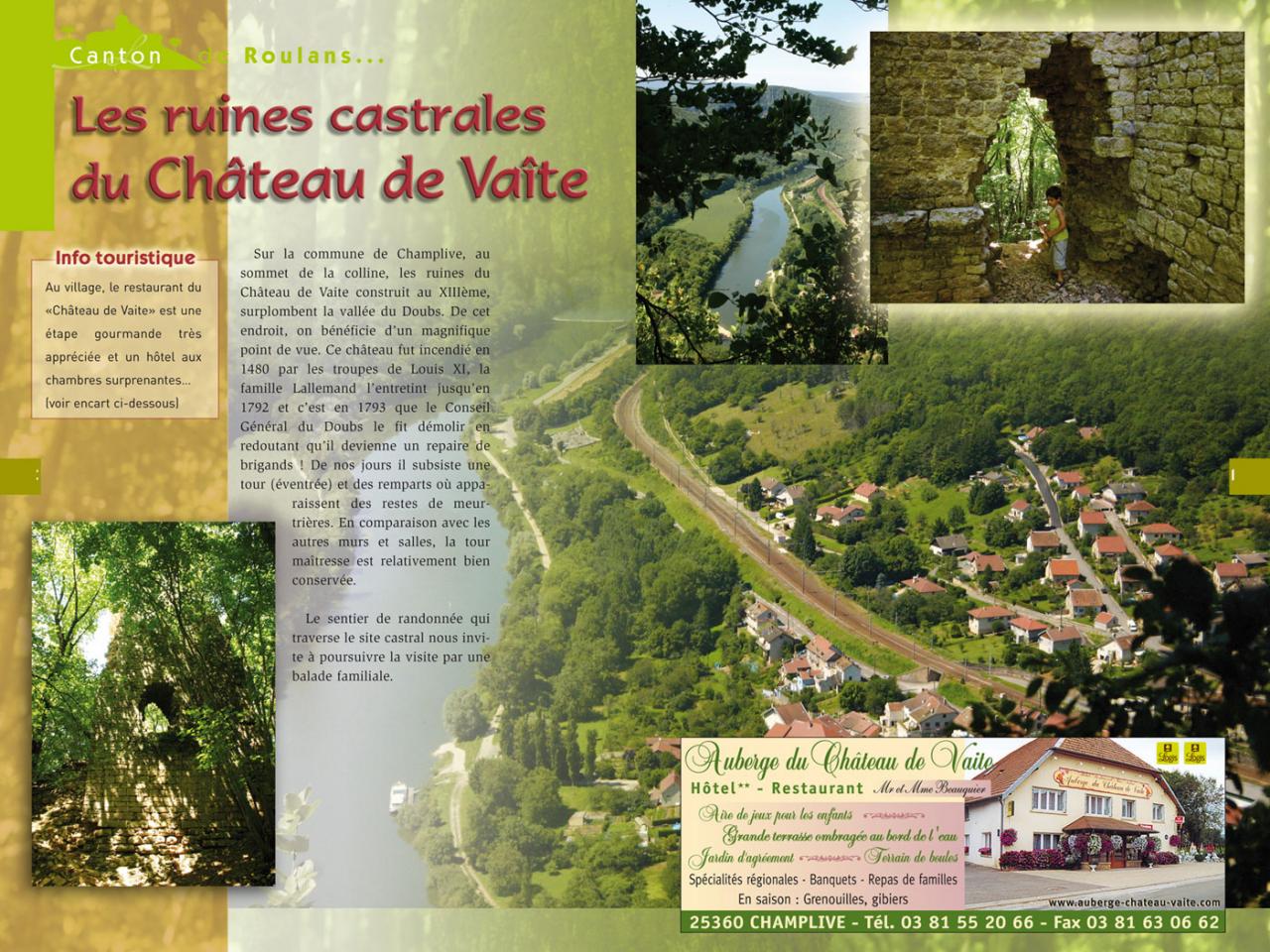 Ruines castrales du Château de Vaîte - Champilive (25)