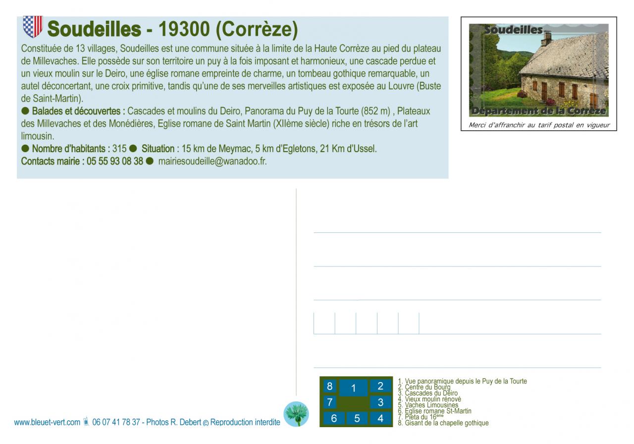 Soudeilles en Corrèze (verso)