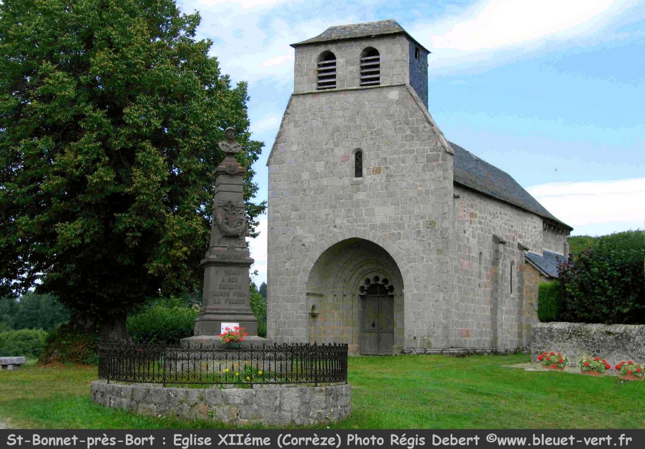 Eglise romane XIIème s. à St Bonnet près Bort