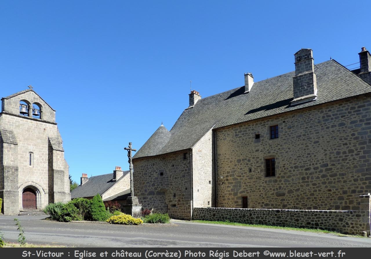 Eglise et château de Saint-Victour